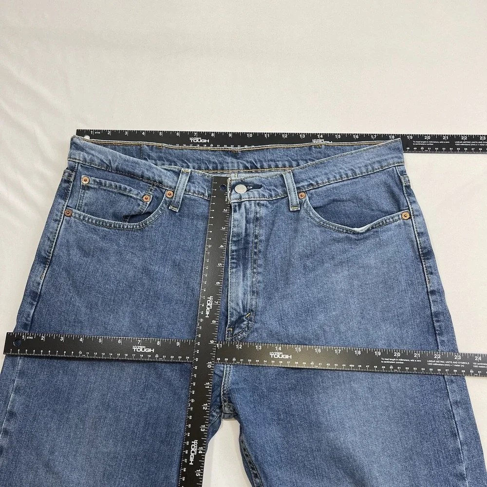 Levi's 505 Jeans Men 38x30 Blue Straight Leg Med Wash Regular Fit Denim American
